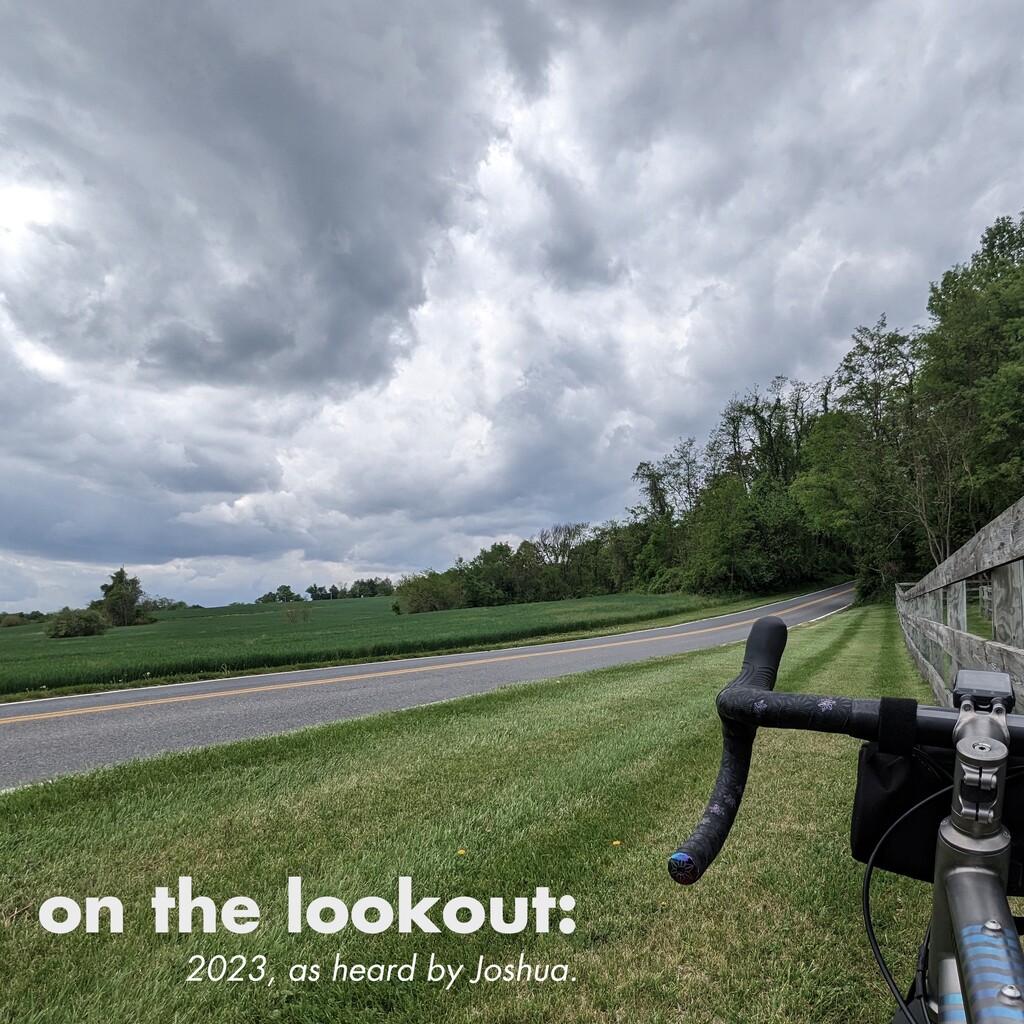 on the lookout: 2023, as heard by Joshua.